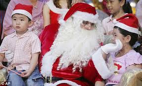 santa claus with children