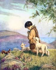 praying shepherd boy