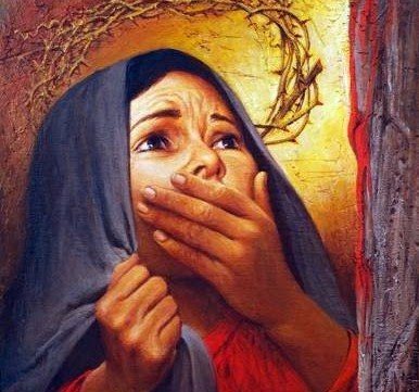 Mary beneath cross