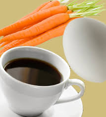 carrot egg coffee