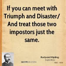 if triumph and disaster