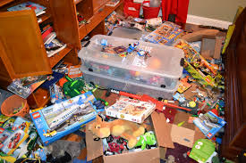 childrens messy storeroom