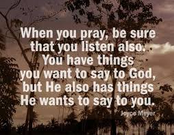 pray and listen